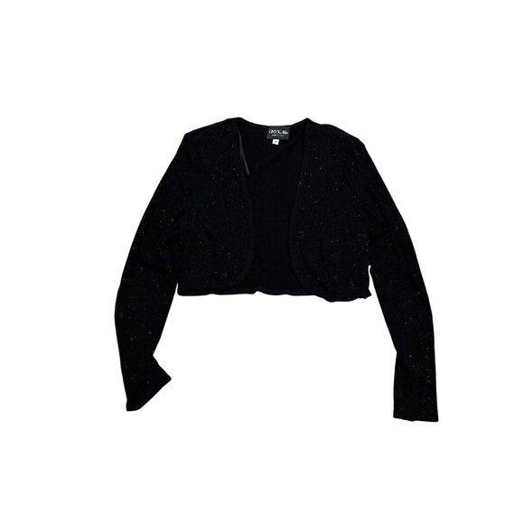 Vintage Onyx Nite Black Sparkle Knit Dress With Jacket Size 8 - Picture 11 of 16